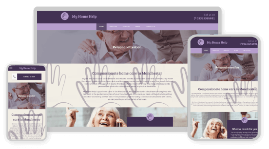 Website design service example health care
