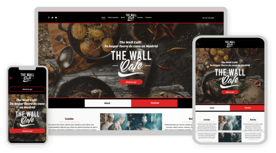 Website design service example restaurante