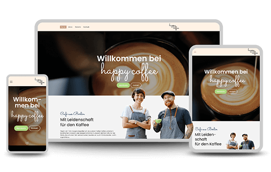 website design service example Cafe DE