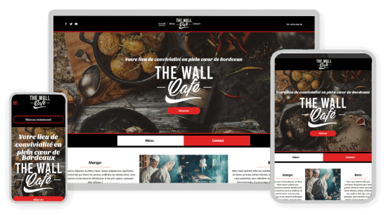 Website design service example cafe