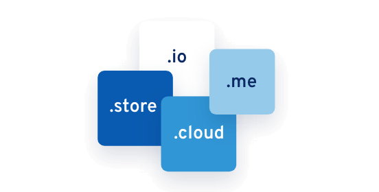 Domain deals .io, .me, .store, .cloud