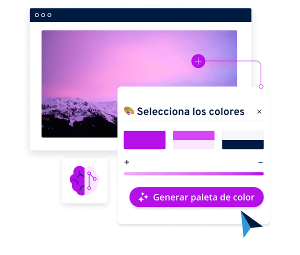 MyWebsite: Captura de pantalla del la página web de la tienda de muebles Holz con la función de paletas de colores AI.