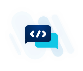 Icon: speech bubble with code snippet
