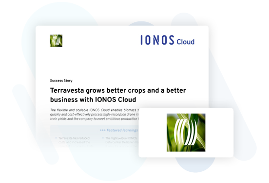 IONOS Cloud success story snippet featuring Terravista